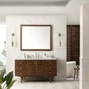 James Martin Vanities Amberly 60in Single Vanity, Mid-Century Walnut w/ 3 CM Ethereal Noctis Top 670-V60S-WLT-3ENC